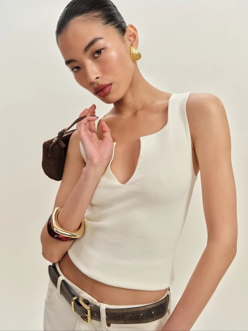 Reformation Rylie Cotton Sweater Tank - Size XS